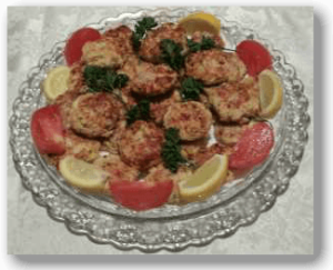 Crab Cakes on a Round Plate
